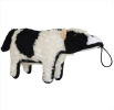 SteelDog Ruffian Hoofer Cow Plush, Squeaky Toy, Tough Chewer