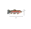 Steel Dog Denim Rainbow Trout Plush, Squeaky Toy, Tough Chewer