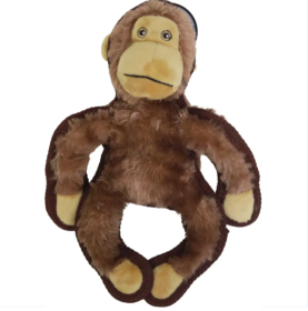 Steel Dog Ruffian Safari Monkey Plush, Squeaky Toy, Tough Chewer