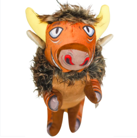 Steel Dog Ruffian Prairie Buffalo Plush, Squeaky Toy, Tough Chewer