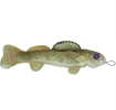 Denim Walleye Crinkle Plush, Squeaky Toy, Tough Chewer