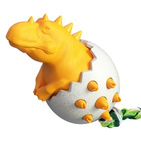 Dinosaur Egg Dog Dental Chew Toy with TPR Nylon Teething Stick and Tug Rope
