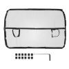 Wide Dog Car Barrier, 50" Divider for Front Seats Installation with See Through Net Mesh