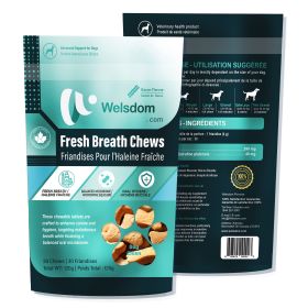 Welsdom Pets Fresh Breath Oral Hygiene Chews for Dogs, 30 Count
