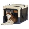 Soft Sided Dog Crate Portable Travel Kennel Crate 3 Door Design