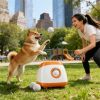 Automatic Dog Ball Launcher with Remote Control, 80 Ft. Range & 6 Balls
