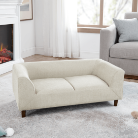 Pet sofa with backrest and armrests, modern rectangular pet sofa suitable for small and medium dogs