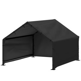 PawHut Outdoor Dog House with Steel Frame and Weather Resistant Canopy