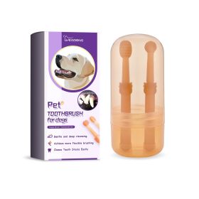 Silicone Dog & Cat Toothbrush and Tongue Cleaner Set