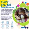 Glow in the Dark Dog Ball Treat Dispenser, Floating Chew Toy, 4 Inch