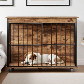 TimberTrail Furniture Style Wooden Dog Crate, Medium/Large Dogs