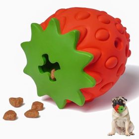 Interactive Rubber Dog Treat Ball Toy for Chewing, Dental Care & Enrichment