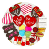 Valentine’s Day Dog Treat Gift Box, Heart Shaped Biscuits & Assorted Treats