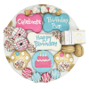 Happy Birthday Dog Treat Gift Box with Handmade Macarons, Bones & Cupcake Treats