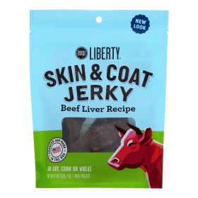BIXBI Beef Liver Skin & Coat Jerky Dog Treats 5 oz Case of 6