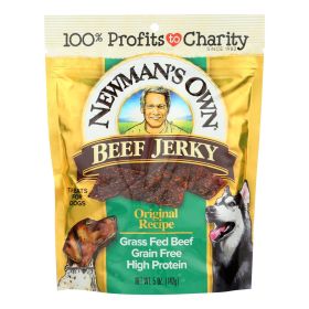 Newman's Own Organic Original Recipe Beef Jerky Dog Treats 5 oz Case of 6