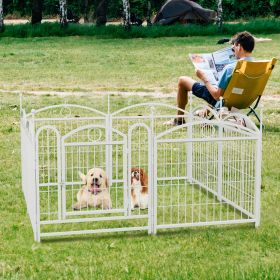 Dog Playpen Indoor 24 inch 8 Panels Metal Dog Pen Pet Dog Fence Outdoor Exercise Pen