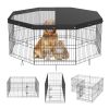 VEVOR 24" Foldable Metal Dog Playpen with Protective Cover