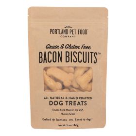 Portland Pet Food Company Bacon Dog Biscuits 5 oz 6 Pack