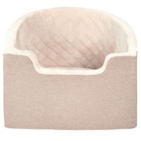 Luxury Dog Car Booster Seat with Safety Leash, Removable Washable Cover & Storage Pocket
