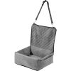 Dog Booster Seat for Car with A Storage Pocket, Clip-On Safety Leash
