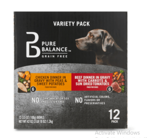Pure Balance Chicken Dinner & Beef Dinner Wet Dog Food Variety Pack