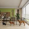 40 Inch Heavy Duty 16 Panel Steel Wire Dog Playpen with Double Door