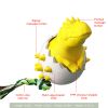 Dinosaur Egg Dog Dental Chew Toy with TPR Nylon Teething Stick and Tug Rope