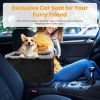 Small Dog Center Console Car Seat with Safety Leash