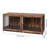 TimberTail Deluxe Double Dog Crate Furniture with Adjustable Divider