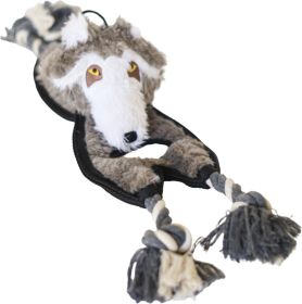 Steel Dog Flat Tugger Wolf Plush, Squeaky Toy, Tough Chewer