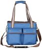 Pet Life Fashion Canvas Tote Dog Carrier with Mesh Closures and Built In Leash Holder