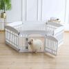 Foldable Heavy Plastic Gate Exercise Playpen for Dogs with Door, 6 Panel