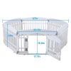 Foldable Heavy Plastic Gate Exercise Playpen for Dogs with Door, 6 Panel