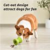 Interactive Rubber Dog Chew Toy with Dental Cleaning Texture