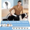 Pet Grooming Vacuum Kit with Clippers, Deshedding Brush & Nail Grinder for Dogs & Cats