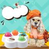 Interactive Dog Puzzle Feeder Toy with 5 Treat Compartments and Non Slip Base