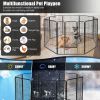 Heavy Duty Secure Double Lock Gate 40 Inch 8 Panel Metal Dog Playpen