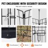 Dog Foldable Wire Metal Playpen with Waterproof Cover and Secure Metal Frame, 4 Pcs 24 x 36 in Panels