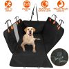Dog Car Seat Cover Backseat Protector with Mesh Window and Seat Belt