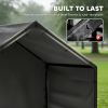 PawHut Outdoor Dog House with Steel Frame and Weather Resistant Canopy