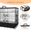 GuardianPaw Folding Double Door Metal Dog Crate with Divider