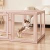 VEVOR Transparent Dog Whelping Box and Puppy Playpen, 60x39x23