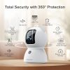 2.5K Indoor Pet & Home Security Camera with 360° Pan, AI Detection & Night Vision