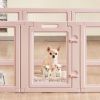 VEVOR Transparent Dog Whelping Box and Puppy Playpen, 60x39x23