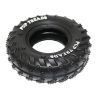 Durable Natural Rubber Tire Chew Dog Toy, Treat Dispensing, Dental Cleaning