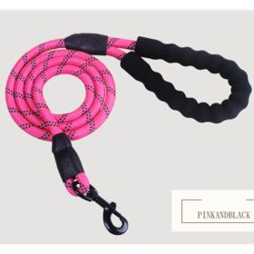 Reflective Nylon Rope Dog Leash (Option: Pink)