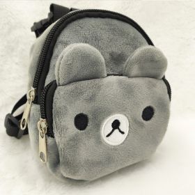 PawVoyage Adjustable Puppy Travel Backpack Harness Carrier with Snack Pocket (Specification: Grey)
