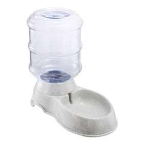 Pet Water Dispenser 3.5L/1Gal Self-Dispensing Gravity Pets Water Feeder Automatic Pet Waterer Cat Dog (Option: Beige)