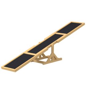 Wooden Dog Agility Seesaw for Training and Exercise, Yellow (Option: Yellow-815x350x150 mm)